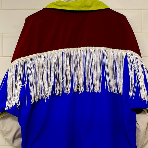 ASOS DESIGN windbreaker with tassels in color block - Picture 2 of 3